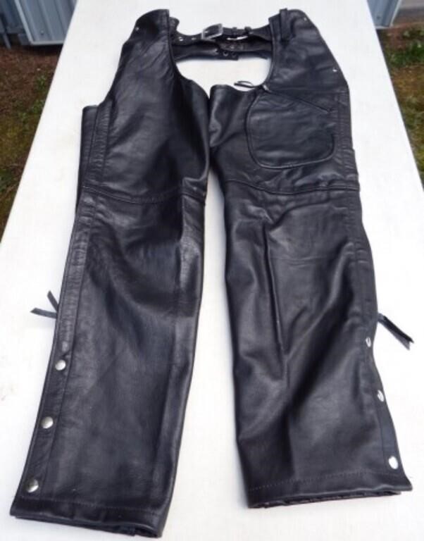 Motorcyle Riding Leather Chaps - Zony