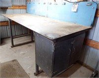 Heavy Duty Steel Plate Workbench with Side Storage