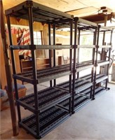 (3) Polyresin / Plastic Shelves / Shelf Units