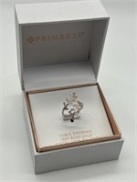 Primrose Sterling & 18K Rose Gold Leaf Ring - NIB
