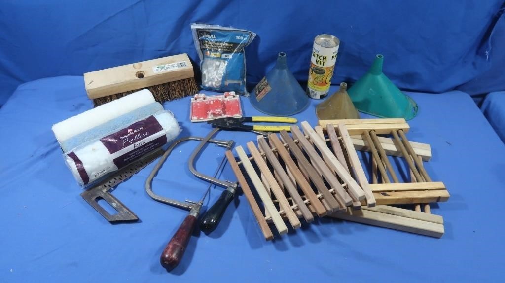 2 Coping Saws, 4 Funnels, Painting Refills & more
