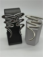 Sterling Silver Atomic Abstract Brooch & Earrings