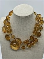 Joan Rivers Amber Acrylic Long Necklace