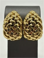 Givenchy London NYC Gold Plated Woven Earrings