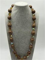 Joan Rivers Leopard & AB Crystal Long Necklace