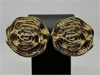 Vintage 1980's Gold Tone CN Earrings