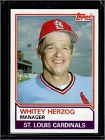 Whitey Herzog Manager Card St. Louis Cardinals
