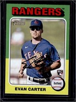 Evan Carter Rookie Card 2024 Topps Heritage #170
