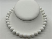 1940's MIJ Milk Glass Bead Necklace