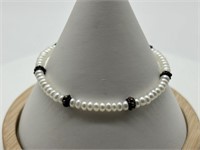 Sterling Silver Dainty Baroque Pearl Bracelet