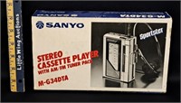 SANYO Cassette Player in Box
