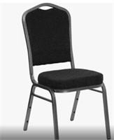 QtY 5 Stacking Banquet Chairs w/Black Cushions