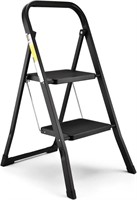 2 Step Stool for Adults, Folding Step Ladder