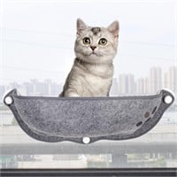 25 Inch Felt Cat Window Perch, Foldable Cat Bed