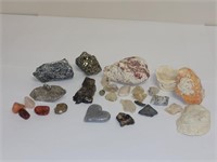 Small group of shells, rocks and crystals