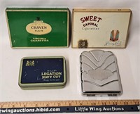 Vintage Tobacco Tins x4