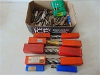 Box Lot of Mills, Lathe Tools, and More