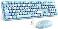 MOFII Wireless Keyboard and Mouse Combo, Blue