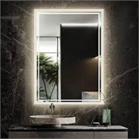 Bathroom Mirror with Lights, Anti-Fog, Dimmable