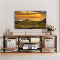Appears New: HOOBRO TV Stand with Power Outlets