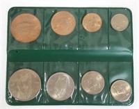 1966 Eight-Coin Set, Coins Of Ireland In Case