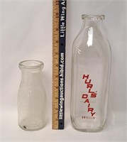 Vintage Glass Dairy Bottles-ORILLIA/OTTAWA