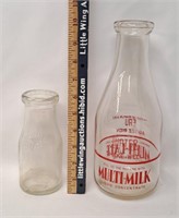 Vintage Glass Dairy Bottles-OTTAWA
