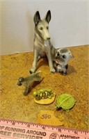 Ceramic Dogs & Turtles
