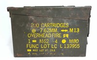 Vintage 200 Cartridges Capacity Metal Ammo Box