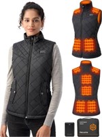 Quilted Heated Vest for Women with Battery, S