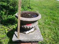 Concrete Flower Pot 2 One Damaged