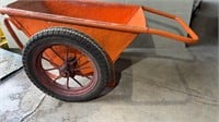 All metal antique concrete buggy
