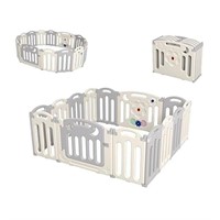 hoopyosms Plastic Baby Playpen with Gate