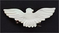 Mother-Of-Pearl 1.6" Wide Shell Dove Brooch