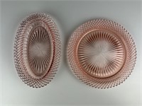 Beautiful pink depression glass plate dish