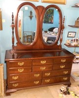 Cochrane USA Wood Dresser & Mirror