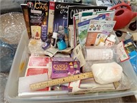 Tote Of Candle Making Supplies & Magazines