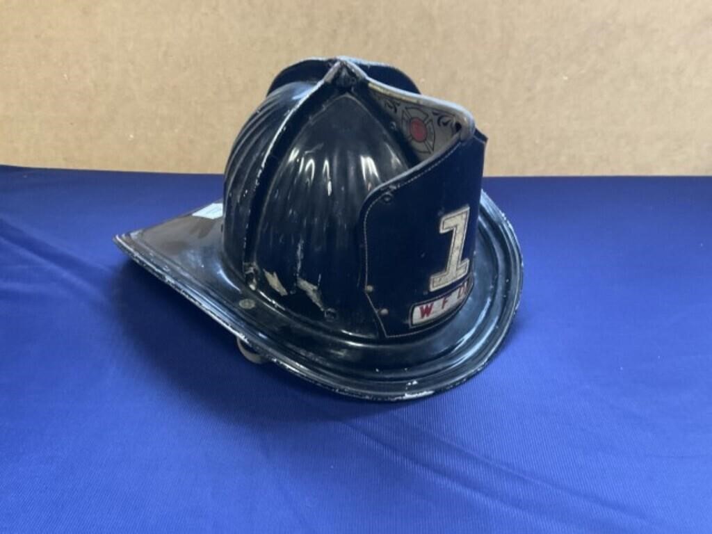 Watsontown fire co. Metal fire helmet