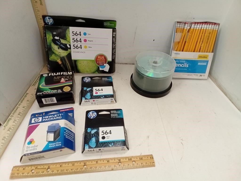 HP Combo Pack 3 Ink Cartridges, FujiFilm Floppy