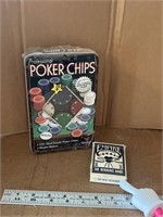 New poker, tips, and deck of cards