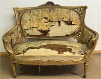 EXCEPTIONAL FRENCH GUILT 18TH CENTURY SOFA
