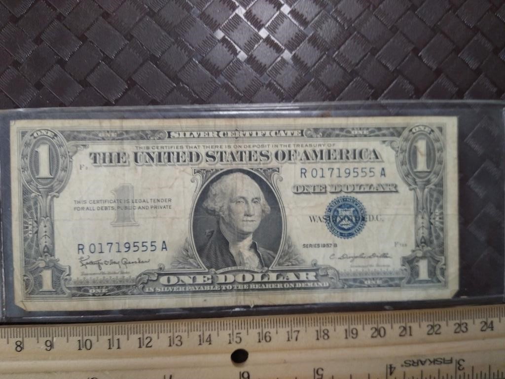 1957 B  $1 Dollar Silver Certificate