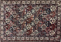 PRETTY PERSIAN HAND KNOTTED WOOL BAKHTAR RUG