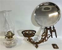 DESIRABLE BRADLEY & HUBBARD CAST OIL LAMP BRACKET