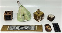 LOVELY ANTIQUE SEWING ACCESSORIES INCL PIN