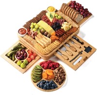 Bamboo Cheese & Meat Board Set
