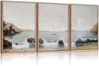Ocean Framed Canvas Wall Art Set