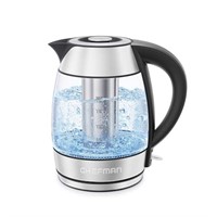 Chefman Electric Glass Kettle,Fast Boiling Water