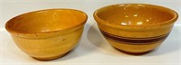 TWO GREAT ANTIQUE STONEWARE BOWL INCL MEDALTA