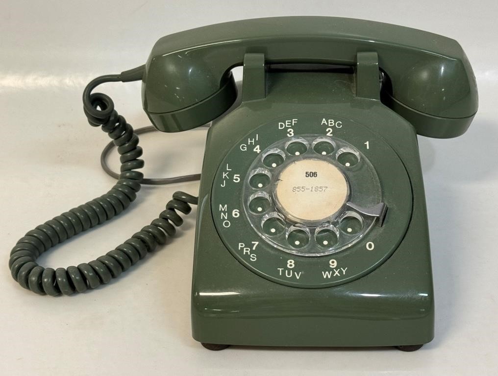 COOL VINTAGE GREEN NORTHER ELECTRIC ROTARY PHONE